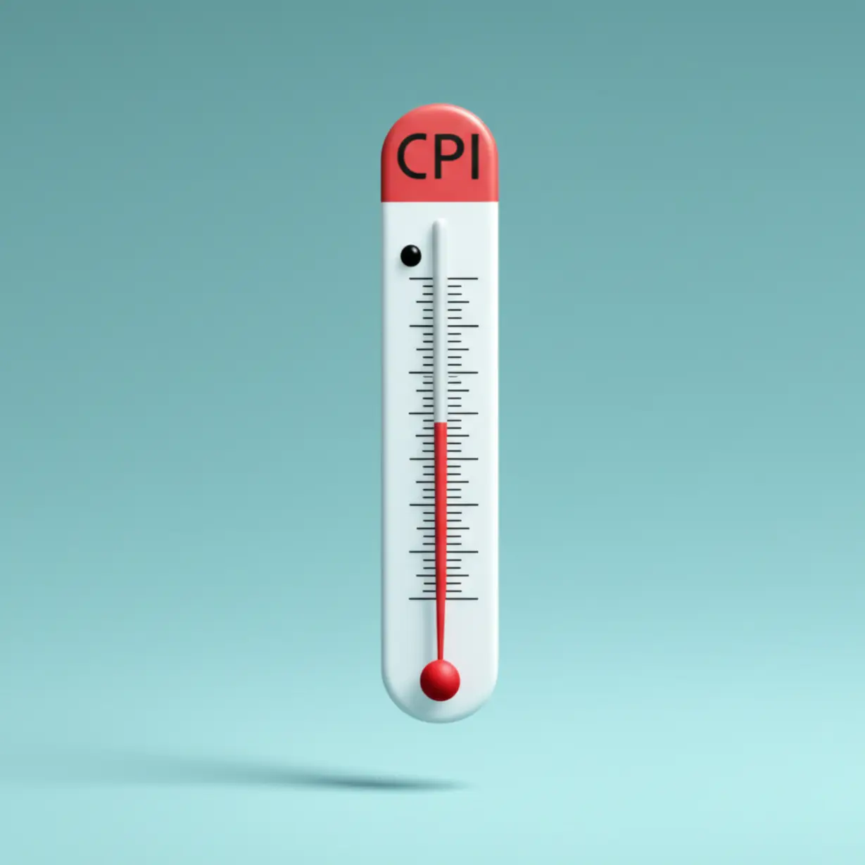 2025년-7월-미국-CPI-발표-결과-물가-상승률이-예상보다-낮게-나온-것을-보여주는-귀여운-3D-온도계와-하락-화살표-이미지.-물가-지수-안정에-대한-기대감을-나타냅니다.