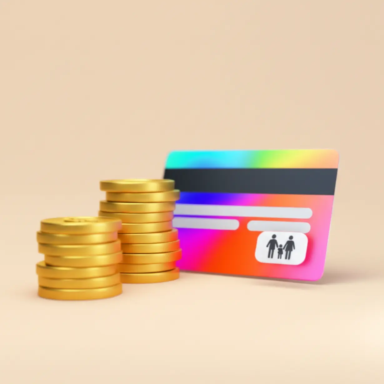 잠실-한강공원-물놀이장-입장료-할인-혜택을-상징하는-귀여운-동전-더미와-할인-카드-그림.-가족과-함께-알뜰하게-물놀이를-즐길-수-있는-방법을-보여줍니다.