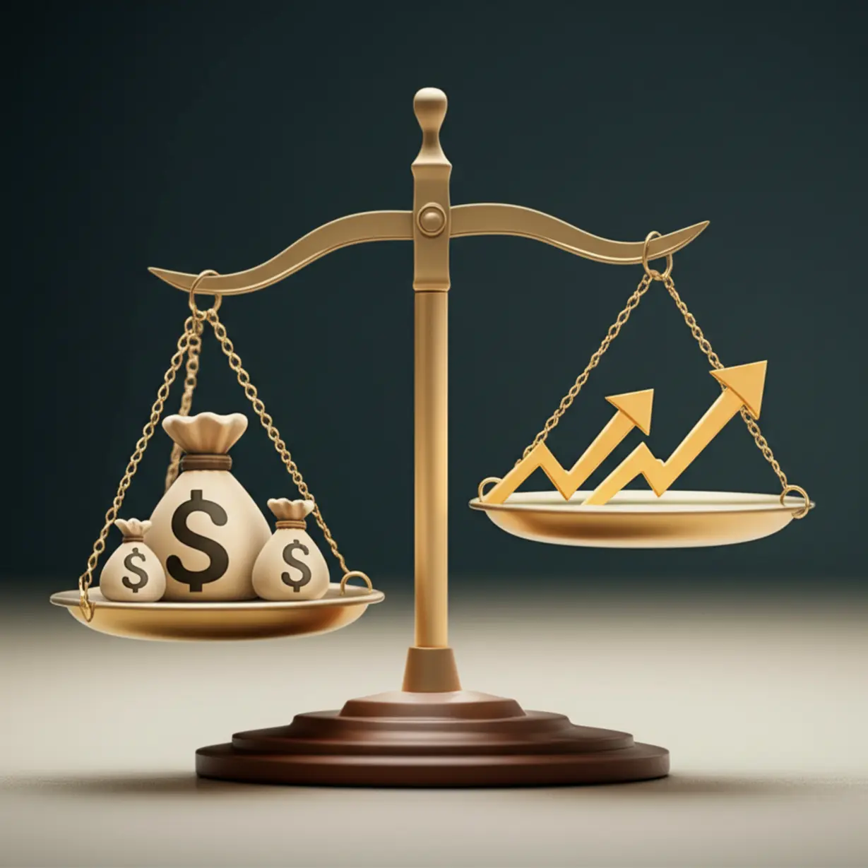 세금-증가와-시장-위축을-상징하는-저울.-경제-정책의-균형과-공정성을-나타내는-이미지.