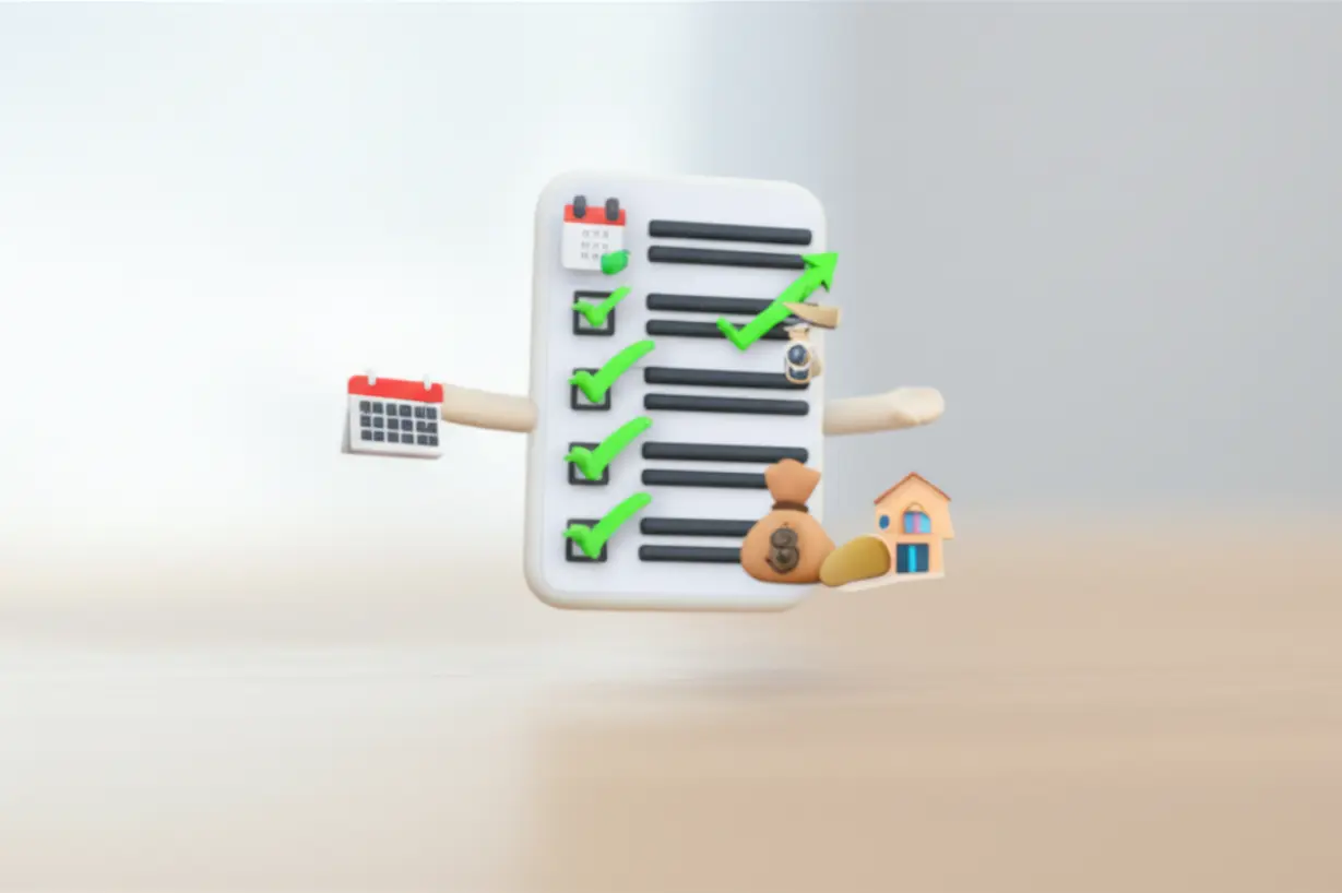 청년내일저축계좌의-신청-자격-요건인-나이,-소득,-재산-기준을-체크리스트-형태로-보여주는-귀여운-3D-이미지입니다.-신청-조건-확인의-중요성을-강조합니다.