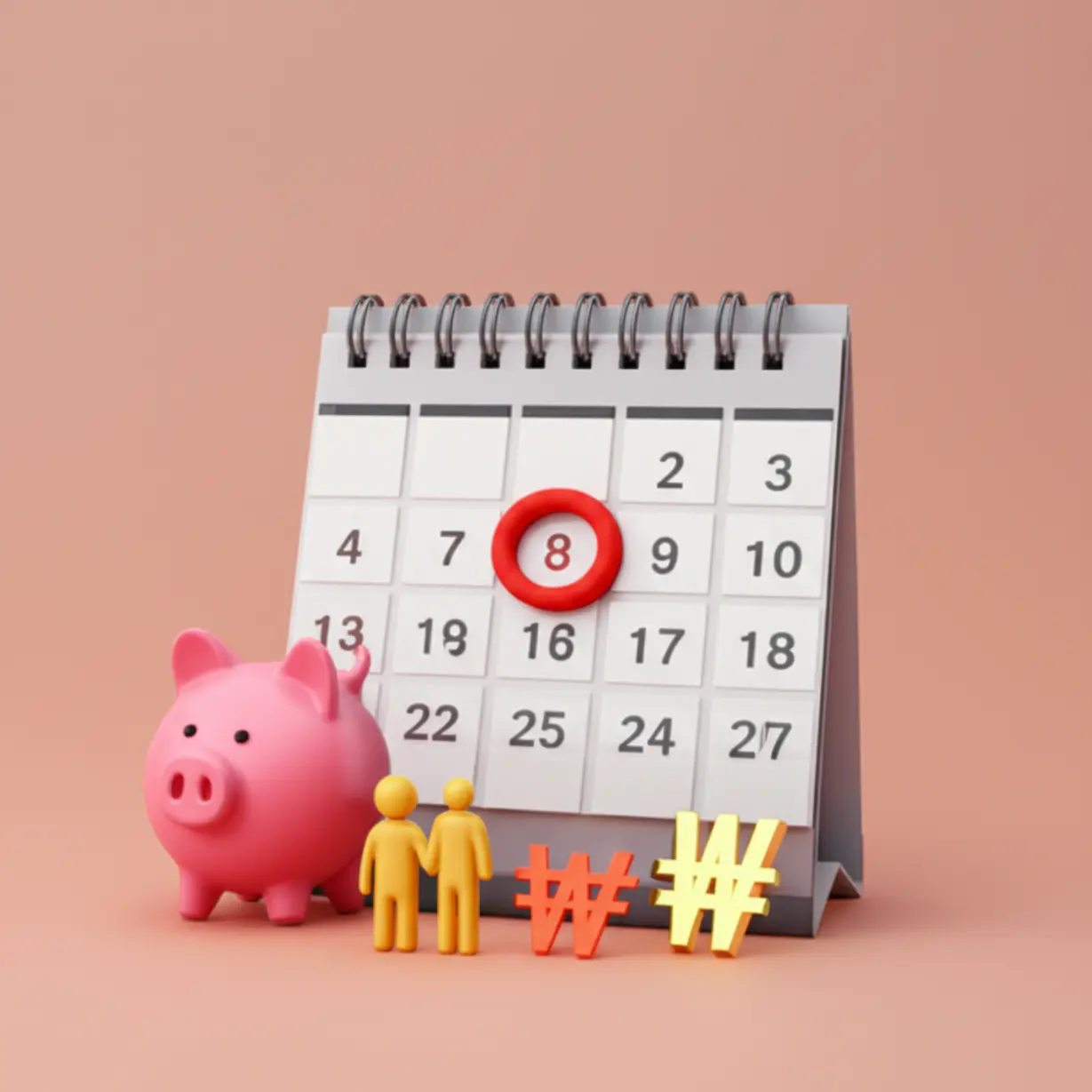 가족-간-송금-시-증여세-기준을-알려주는-3D-달력과-저금통-이미지.-가족-아이콘과-한국-돈-기호가-함께-있어-생활비-송금-기준을-쉽게-이해할-수-있도록-돕습니다.