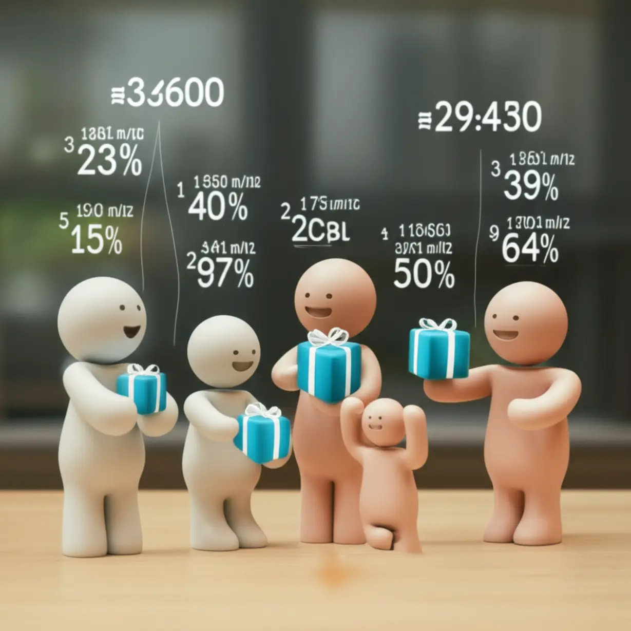 가족-간-계좌이체-시-증여세-공제-한도를-보여주는-귀여운-3D-가족-구성원과-선물-상자-이미지.