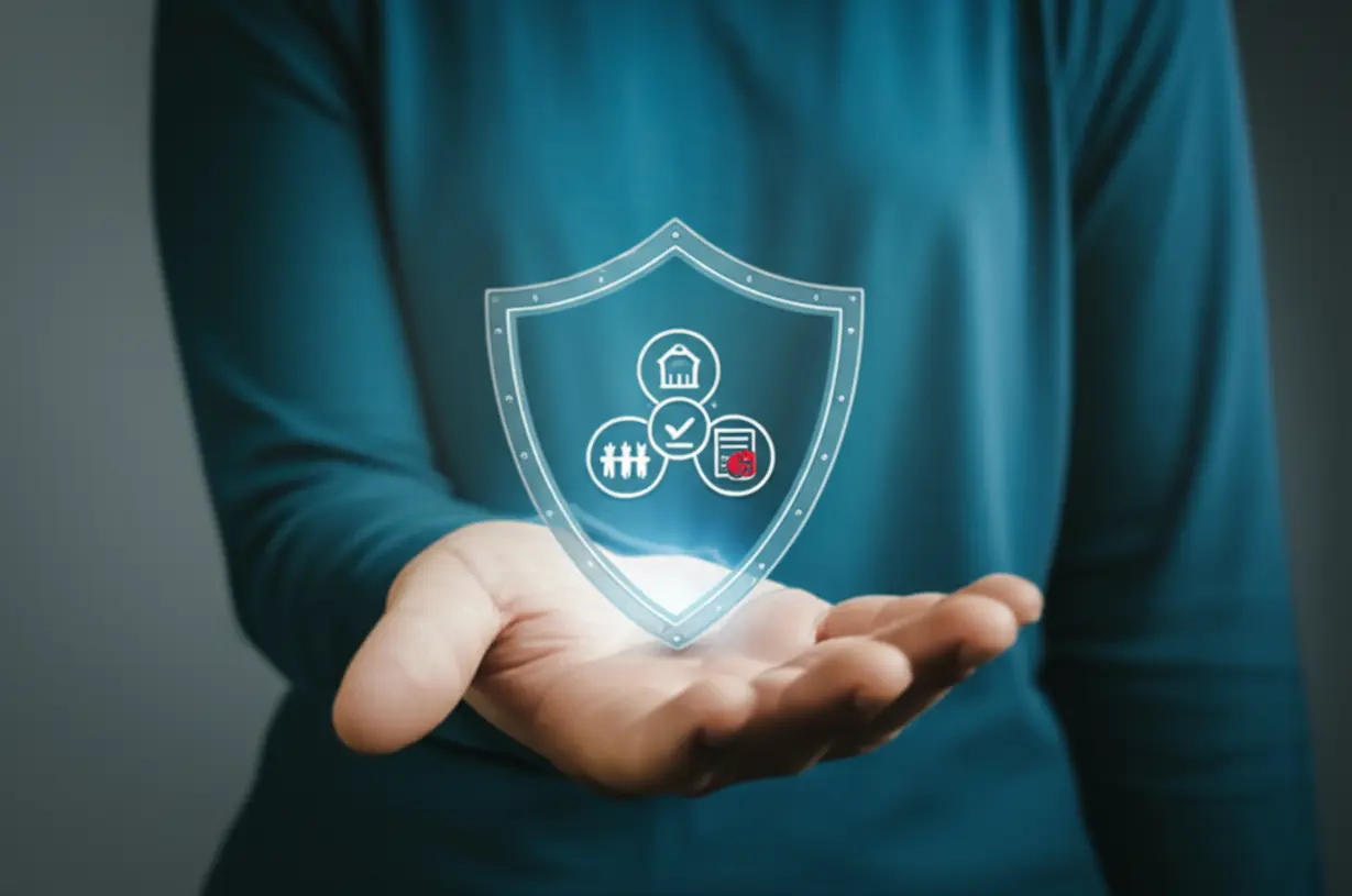 임차권의-보증금-보호-방법을-나타내는-귀여운-3D-그림.-주택-인도,-전입신고,-확정일자-세-가지-핵심-요소를-방패-안에-담아-보증금-보호의-중요성을-강조합니다.