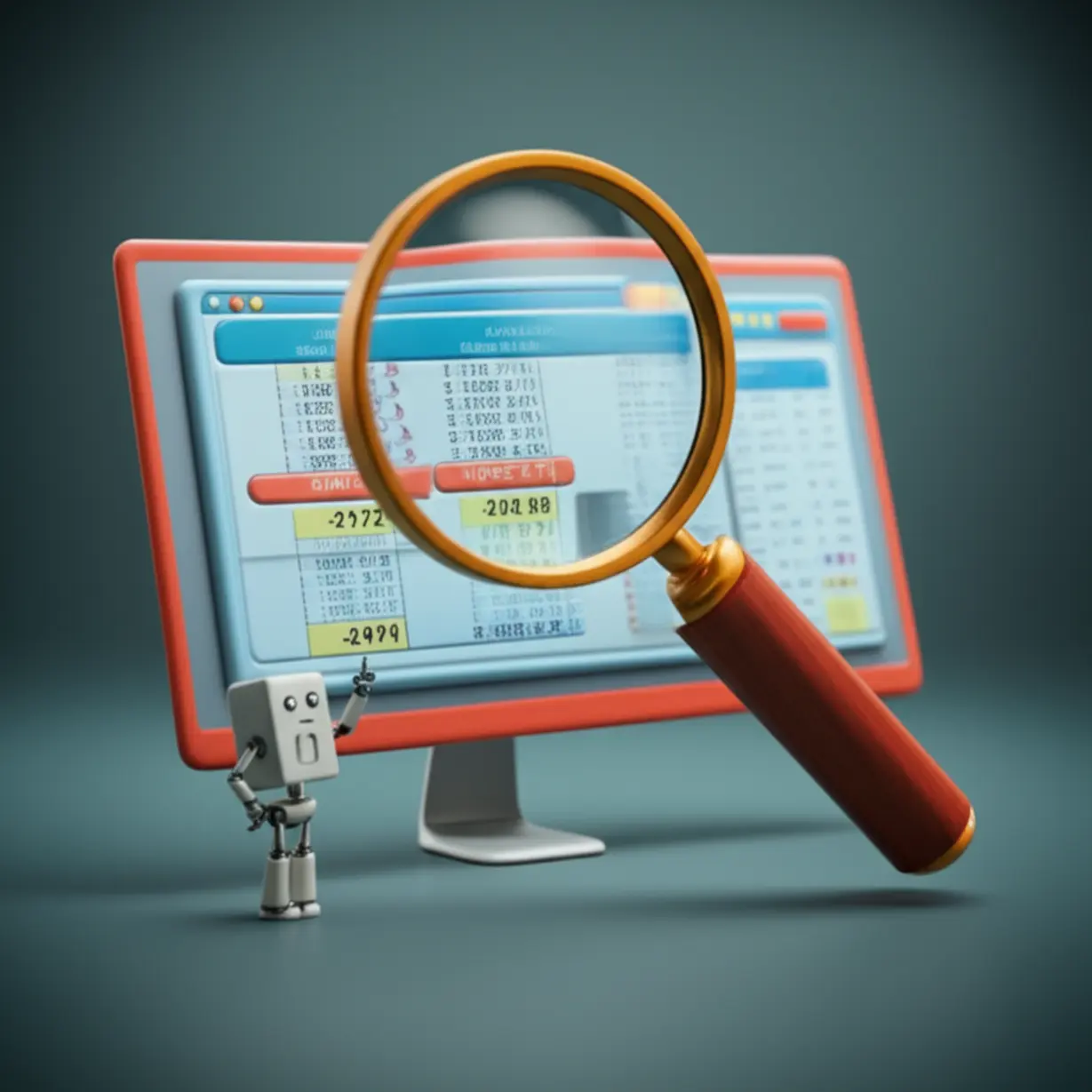 다트-공시-시스템을-활용해-배당금을-확인하는-과정을-보여주는-돋보기와-컴퓨터-화면-3D-이미지.-내-투자-기업의-배당소득-분리과세-여부를-직접-확인하는-방법을-안내합니다.