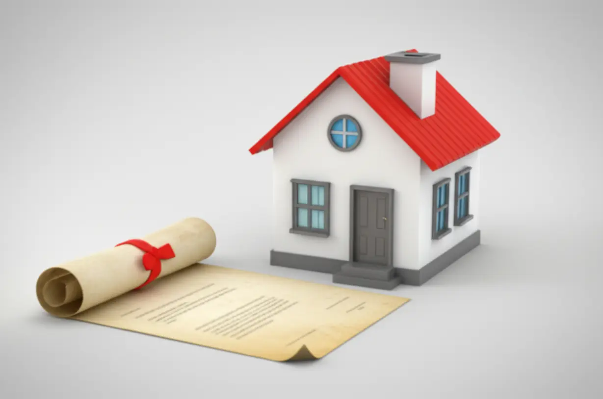 부동산-계약-분쟁-상황을-상징하는-아파트와-서류,-내용증명의-중요성을-나타내는-이미지