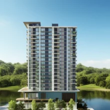 잠실-르엘-아파트의-고급스러운-외관과-한강,-올림픽공원-조망이-어우러진-평화로운-모습.-잠실-재건축-아파트-분양-정보.