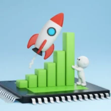 코스피-주식-차트가-삼성전자와-글로벌-기업의-도움으로-상승하는-귀여운-3D-이미지,-한국-주식-시장의-활력을-보여줍니다.