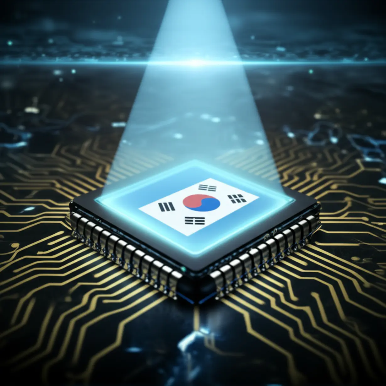 작은-태극기가-통합된-빛나는-귀여운-3D-반도체-칩이-넓은-미래-도시를-환하게-비추는-이미지입니다.-퓨리오사AI가-한국을-대표하는-글로벌-인공지능-반도체-기업으로-성장할-미래를-상징합니다.