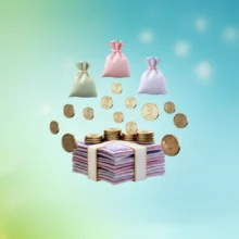 국민들의-생활-안정을-돕는-2차-민생지원금의-의미를-담은-이미지입니다.-돈-봉투와-동전이-귀엽게-표현되어-정부-지원금을-시각적으로-보여줍니다.