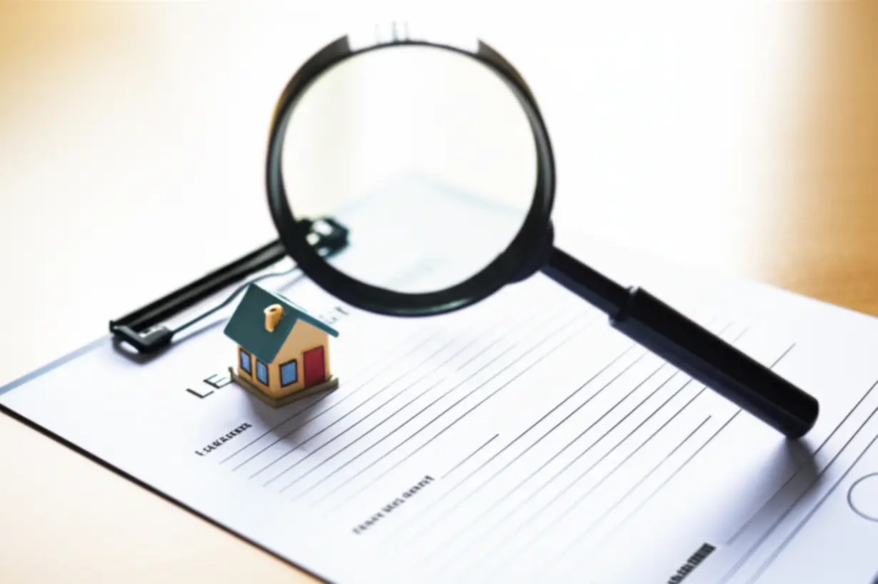 연말정산-월세-세액공제-자격-조건을-꼼꼼히-확인하는-돋보기와-임대차-계약서,-집-아이콘으로-무주택자-기준과-서류를-상징합니다.