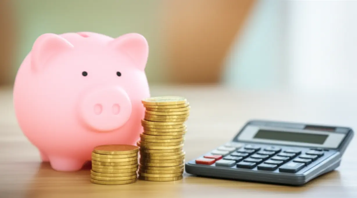 잠실-르엘-아파트-구매를-위한-현명한-자금-계획을-상징하는-저금통,-금화,-계산기-이미지.-잠실-르엘-분양가-자금-마련.