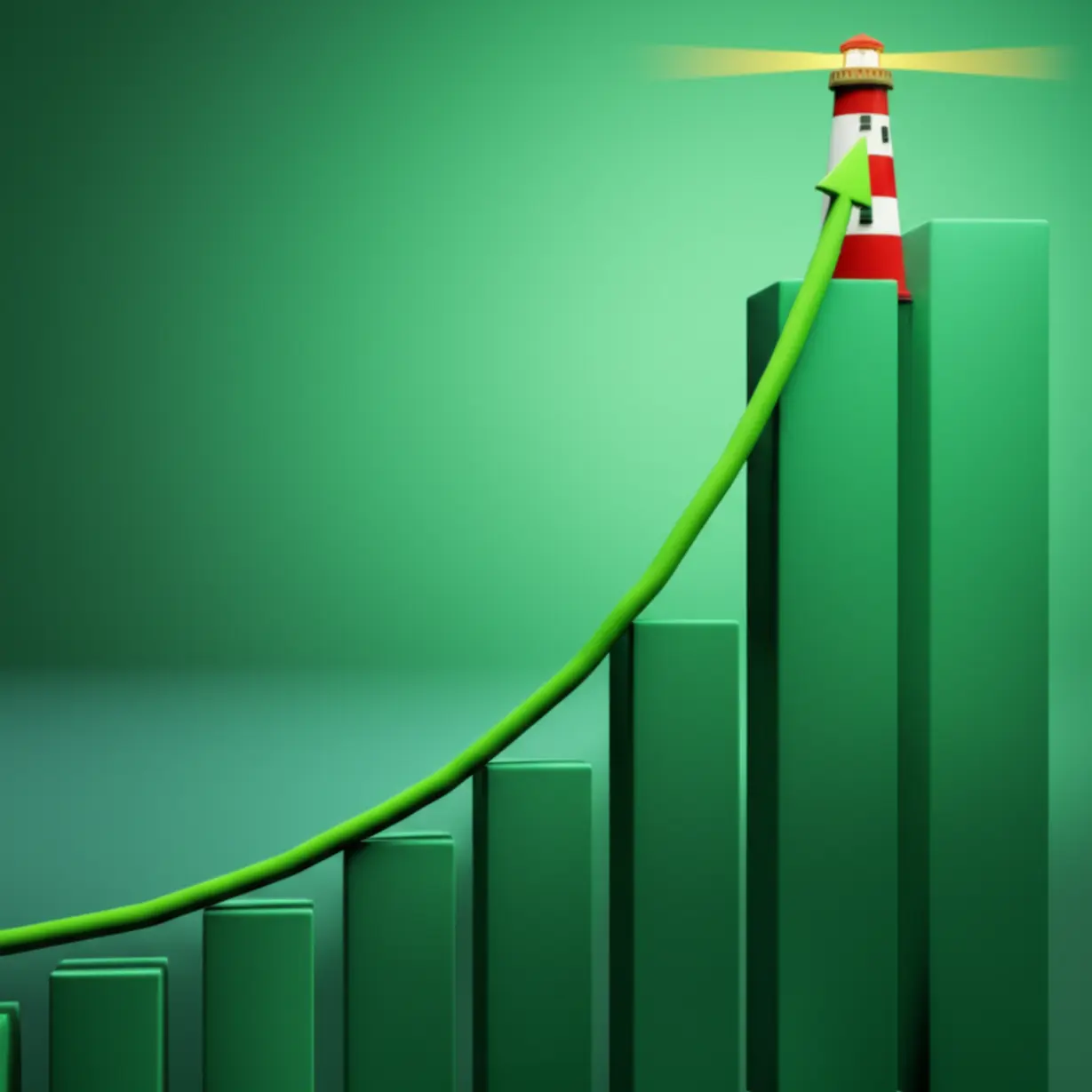 에스엔시스-공모주에-대한-장기적이고-안정적인-투자-전략을-나타내는-성장-그래프와-등대-이미지.-현명한-중기-투자의-중요성을-강조합니다.