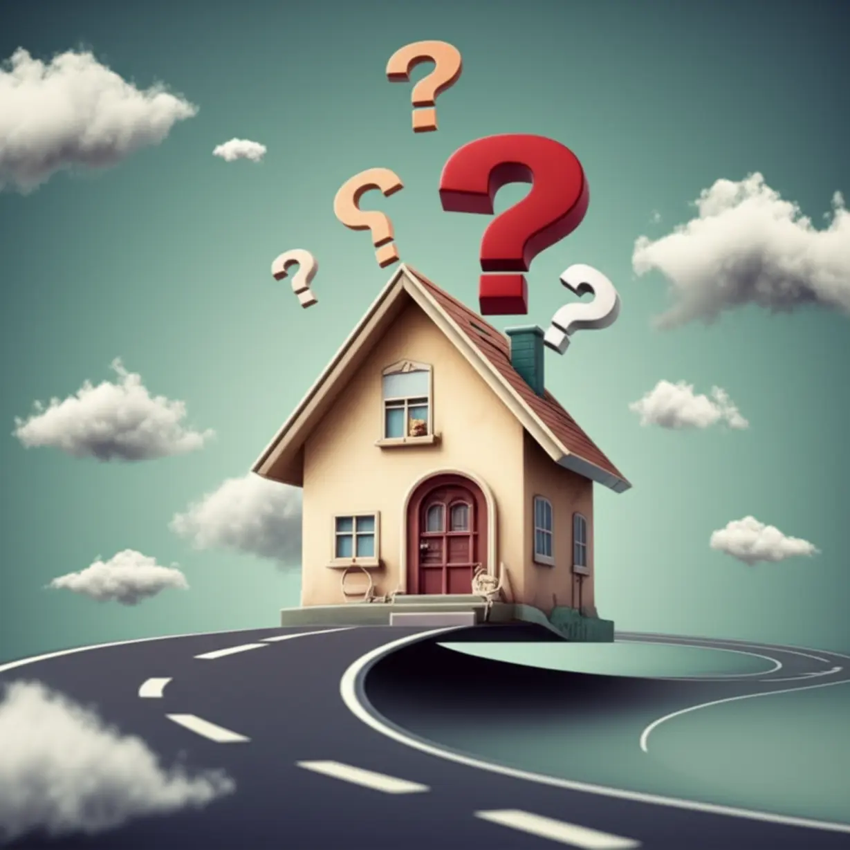 물음표가-떠다니는-귀여운-집-3D-이미지.-복잡한-부동산-시장-속-내-집-가치에-대한-궁금증을-표현합니다.