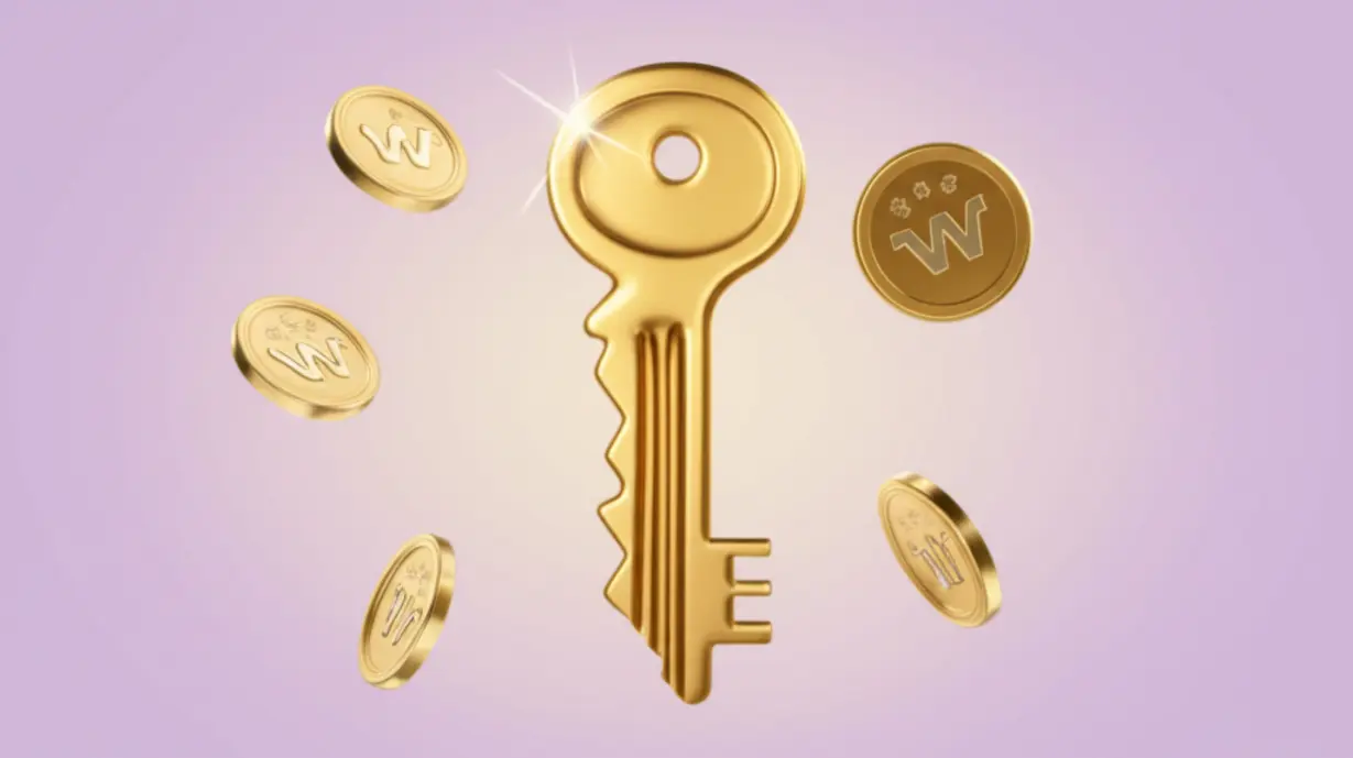 반짝이는-황금색-집-열쇠와-그-주위를-맴도는-귀여운-동전들.-전세자금대출의-중요성과-집-마련의-꿈을-상징하는-모습.