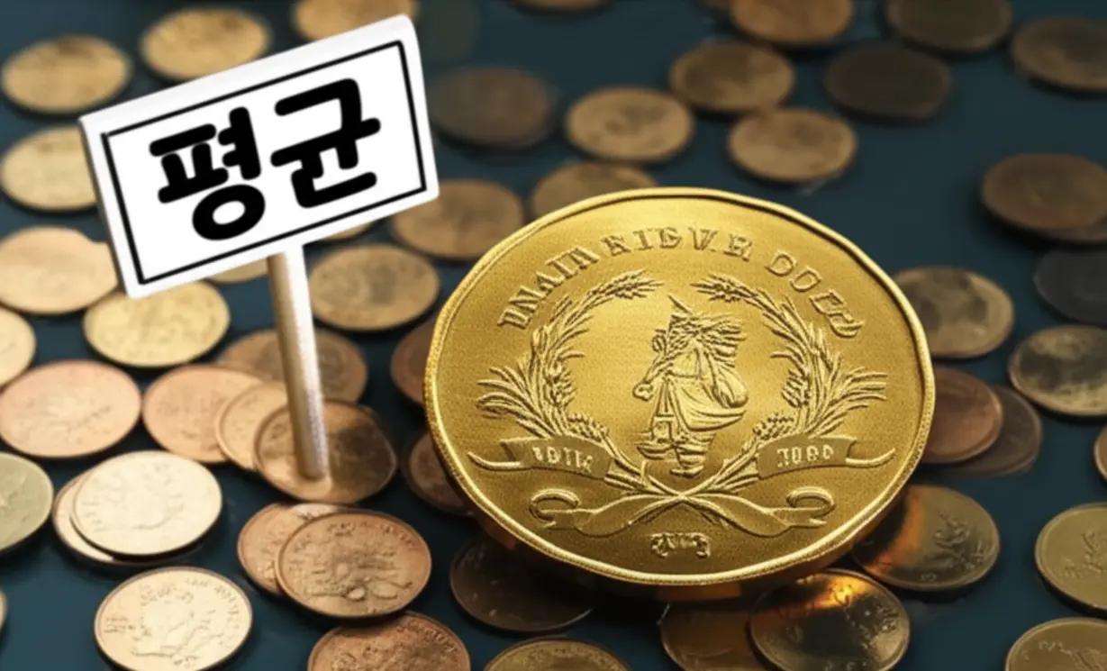 부의-쏠림-현상을-보여주는-이미지.-아주-큰-금화-하나가-배경에-있고,-그-주변에-작은-보통-크기의-금화들이-많이-흩어져-있습니다.-평균-자산이-실제-일반적인-경제-수준을-왜곡할-수-있다는-것을-시각적으로-표현했습니다.