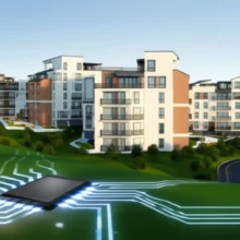 푸른-자연-속에-자리한-용인-신축-아파트-단지입니다.-아파트-옆에는-미래지향적인-반도체-칩-모형이-놓여-있어-용인-반도체-클러스터의-발전을-상징합니다.-안전하고-쾌적한-용인-아파트-생활을-기대하게-합니다.