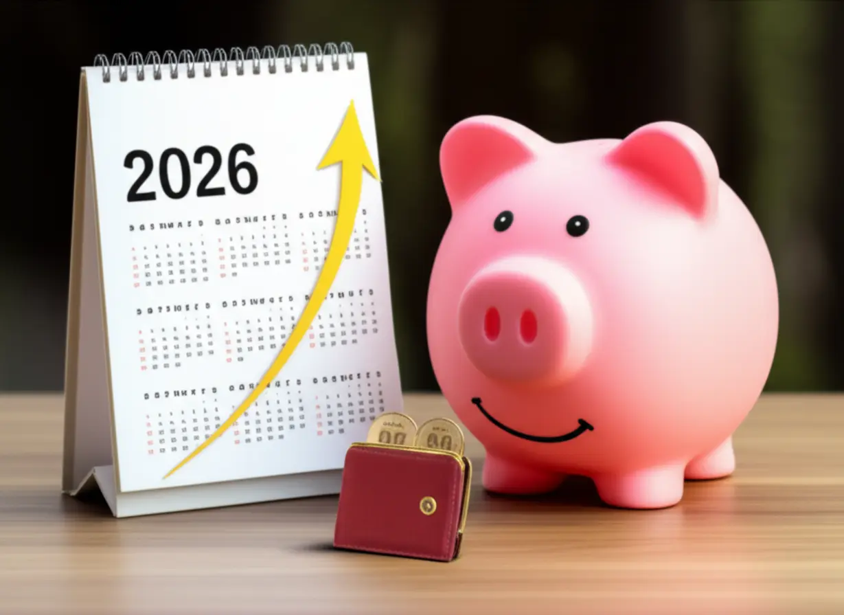 2026년-달력과-오르는-화살표,-웃는-저금통과-지갑이-그려진-귀여운-3D-이미지.-2026년-건강보험료-인상을-쉽게-보여줍니다.