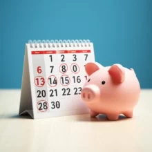 직장인-연차-저축을-상징하는-귀여운-3D-달력과-저금통-이미지.-새-연차제도로-쌓이는-휴식-시간을-표현합니다.