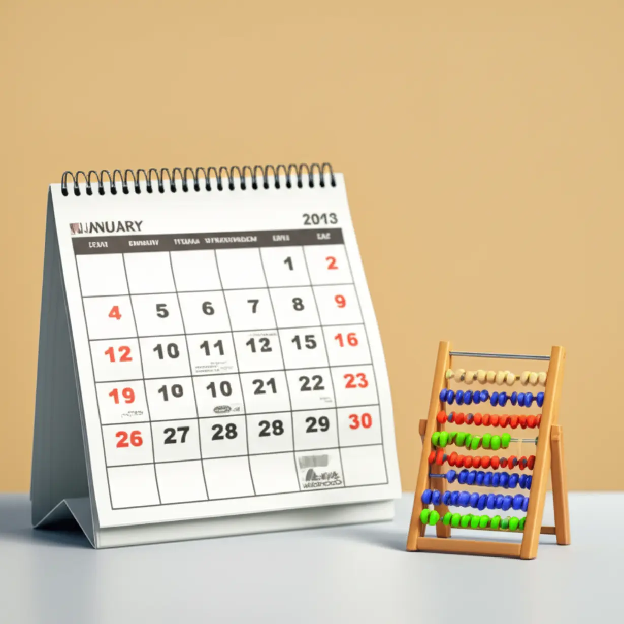 부동산-보유-기간에-따른-양도세-장기보유특별공제율-계산을-보여주는-달력과-주판-이미지입니다.