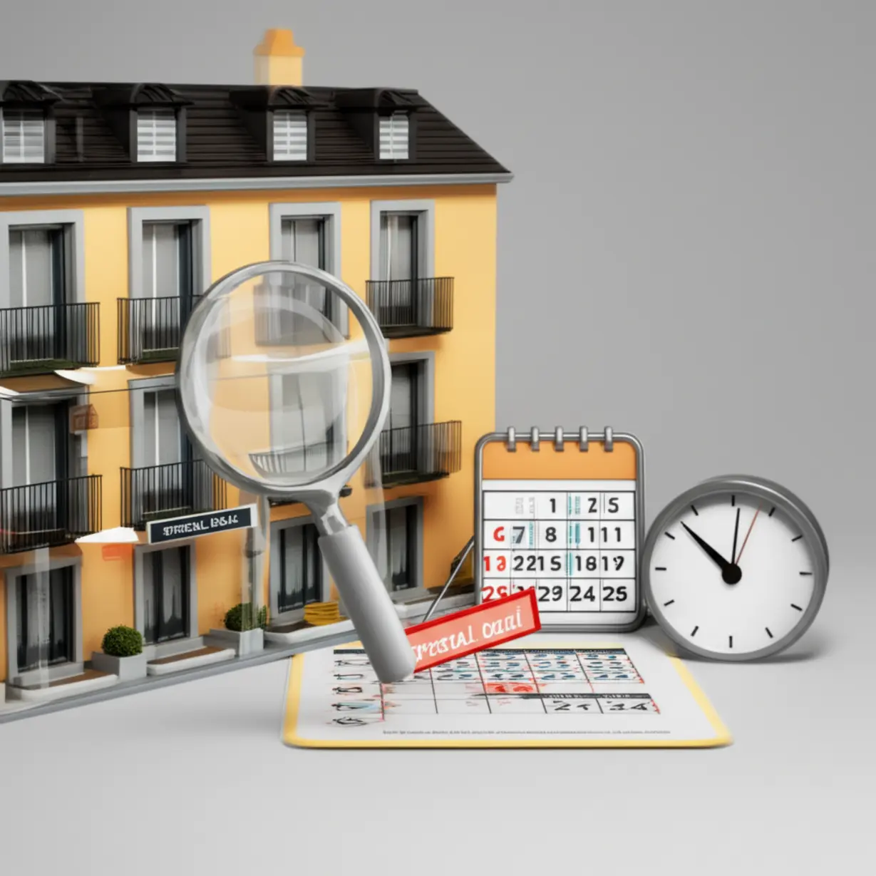 이사-날짜,-기간-등-특별한-사정으로-시세보다-싸게-나온-아파트-전세-급매물을-신중히-확인하는-모습.-체크리스트와-돋보기가-안전한-전세-계약을-위한-꼼꼼한-확인-과정을-상징하는-귀여운-3D-이미지.