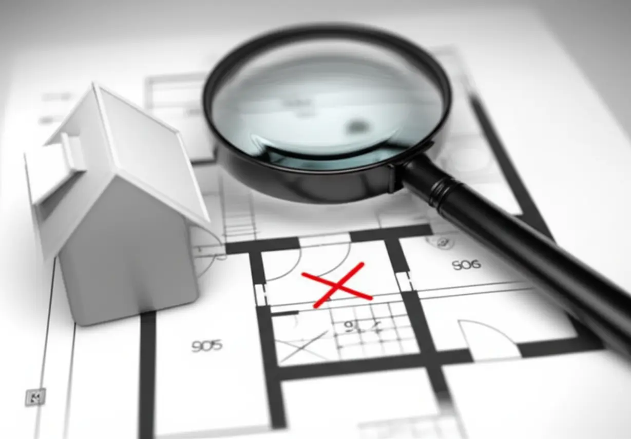 건축물대장을-통해-위반-건축물-여부를-확인하는-모습을-나타내는-3D-이미지입니다.-설계도면-위에-표시된-