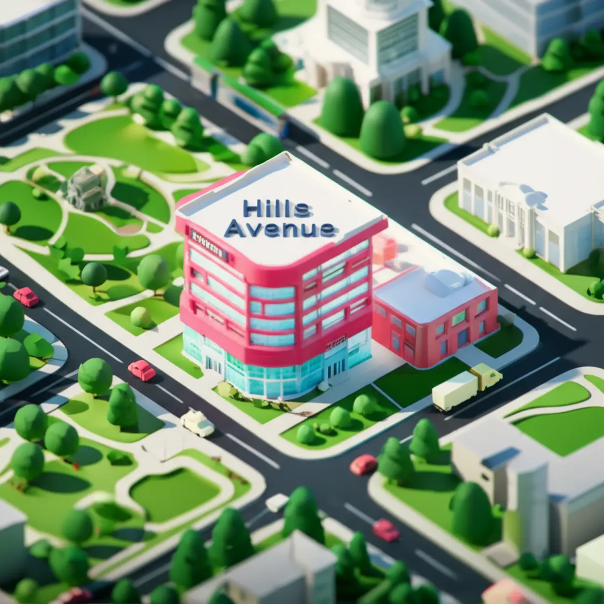 광교-상가-투자의-중심,-힐스에비뉴-광교중앙역-퍼스트의-위치와-주변-도시-환경을-한눈에-보여주는-3D-지도-이미지.-광교신도시의-핵심-상권을-쉽게-이해할-수-있도록-구성되었습니다.