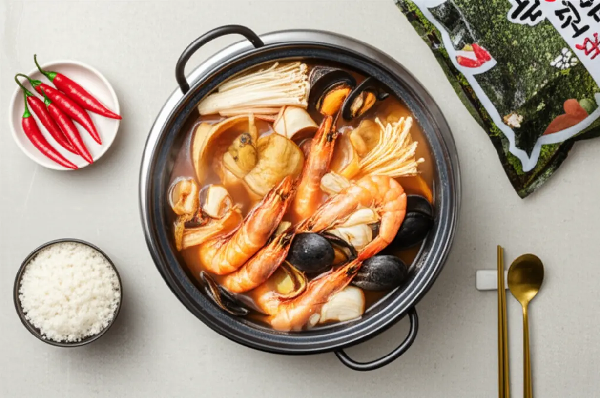 수품어장-얼큰하고-시원한-탕,-아이들을-위한-김과-어른용-고추까지-완벽한-마무리-식사