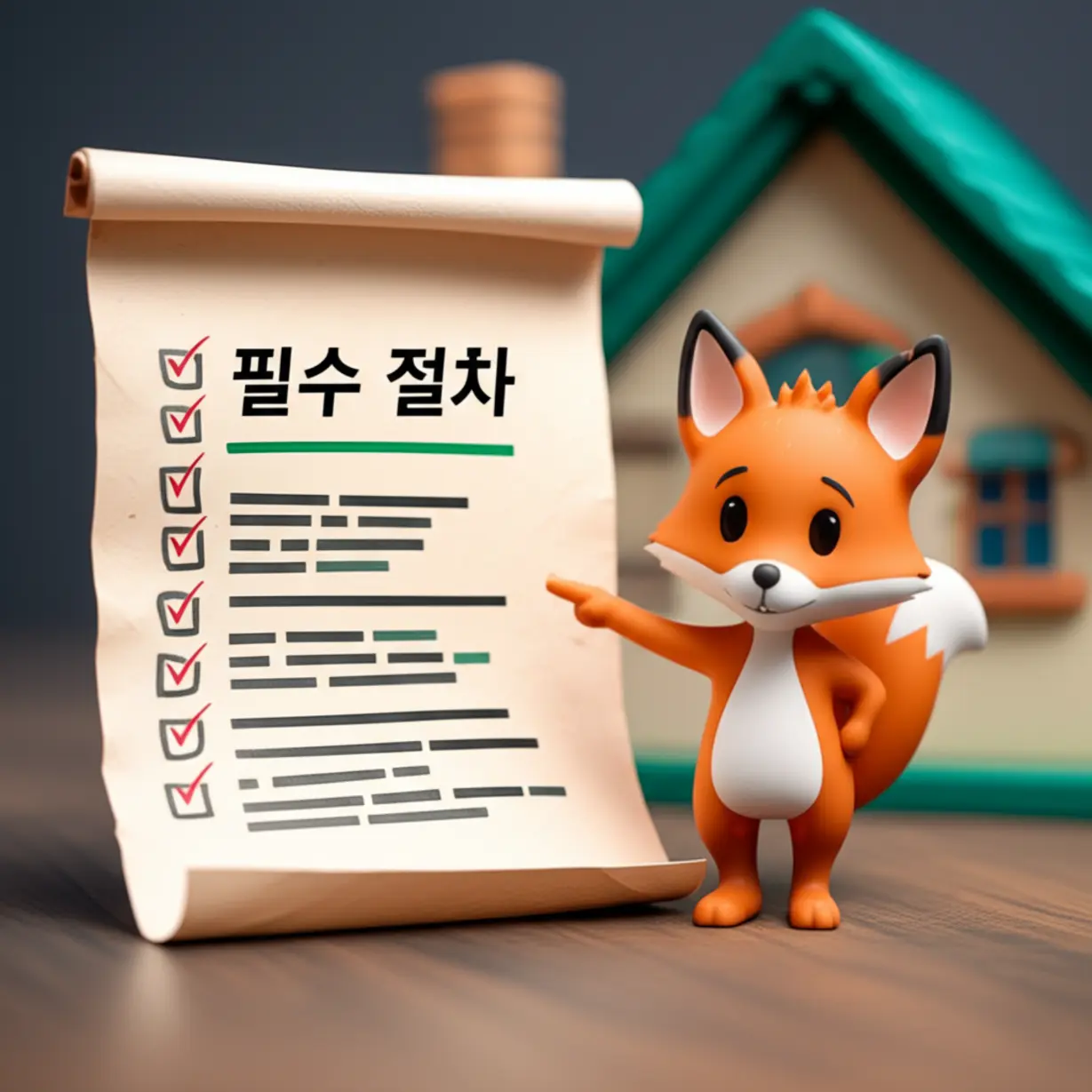 세입자-보호를-위한-필수-법적-절차들을-모두-지켰음을-보여주는-귀여운-3D-체크리스트-이미지.-안심하고-거주하세요.