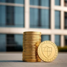 황금-동전-위에-작은-방패-문양이-있는-귀여운-3D-이미지,-소액주주-보호와-주식-투자를-상징하며-상법개정안의-긍정적인-변화를-표현합니다.