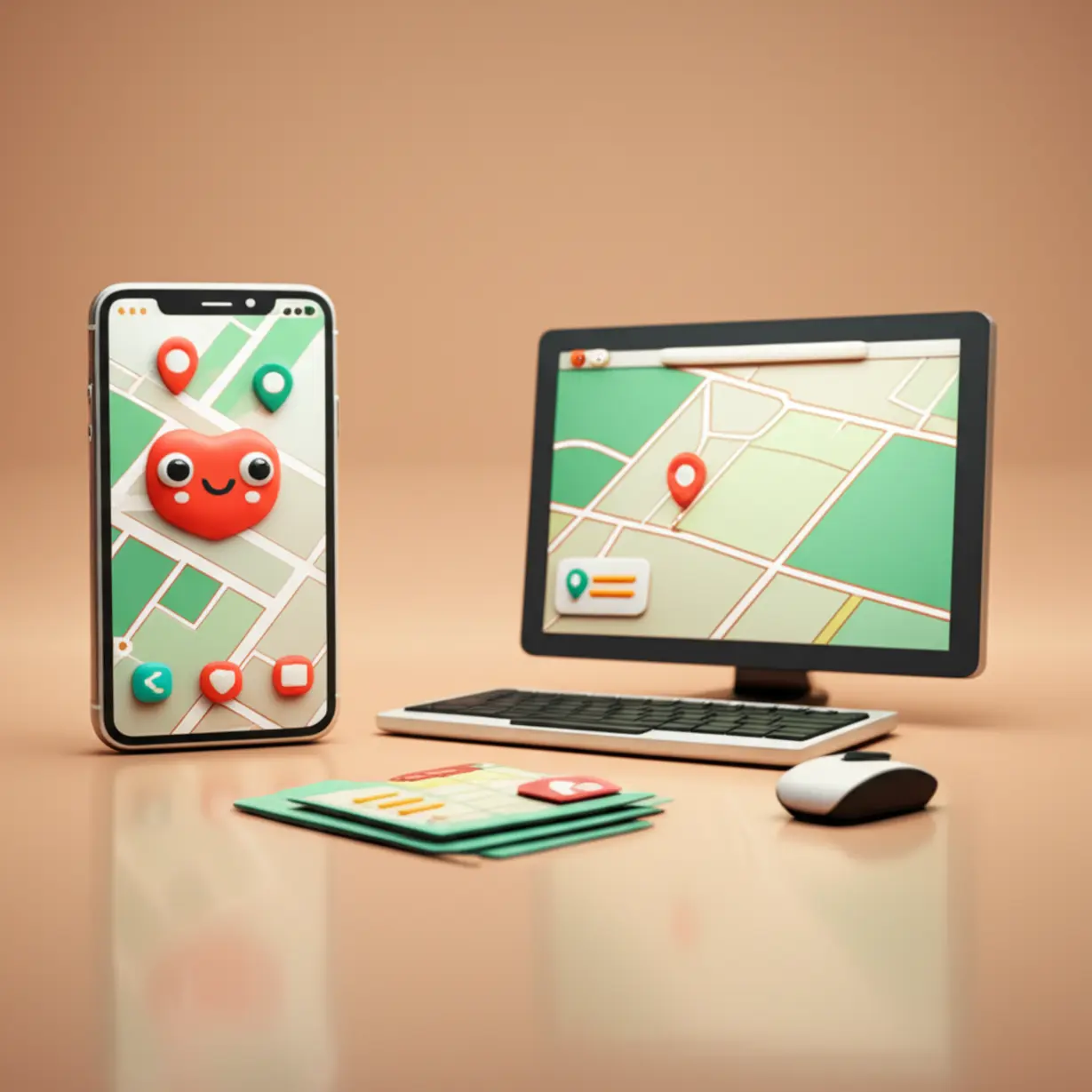 스마트폰,-컴퓨터,-엑셀-시트로-땅값-조회-및-데이터-분석-방법을-보여주는-3D-이미지.-편리한-정보-활용을-나타냅니다.