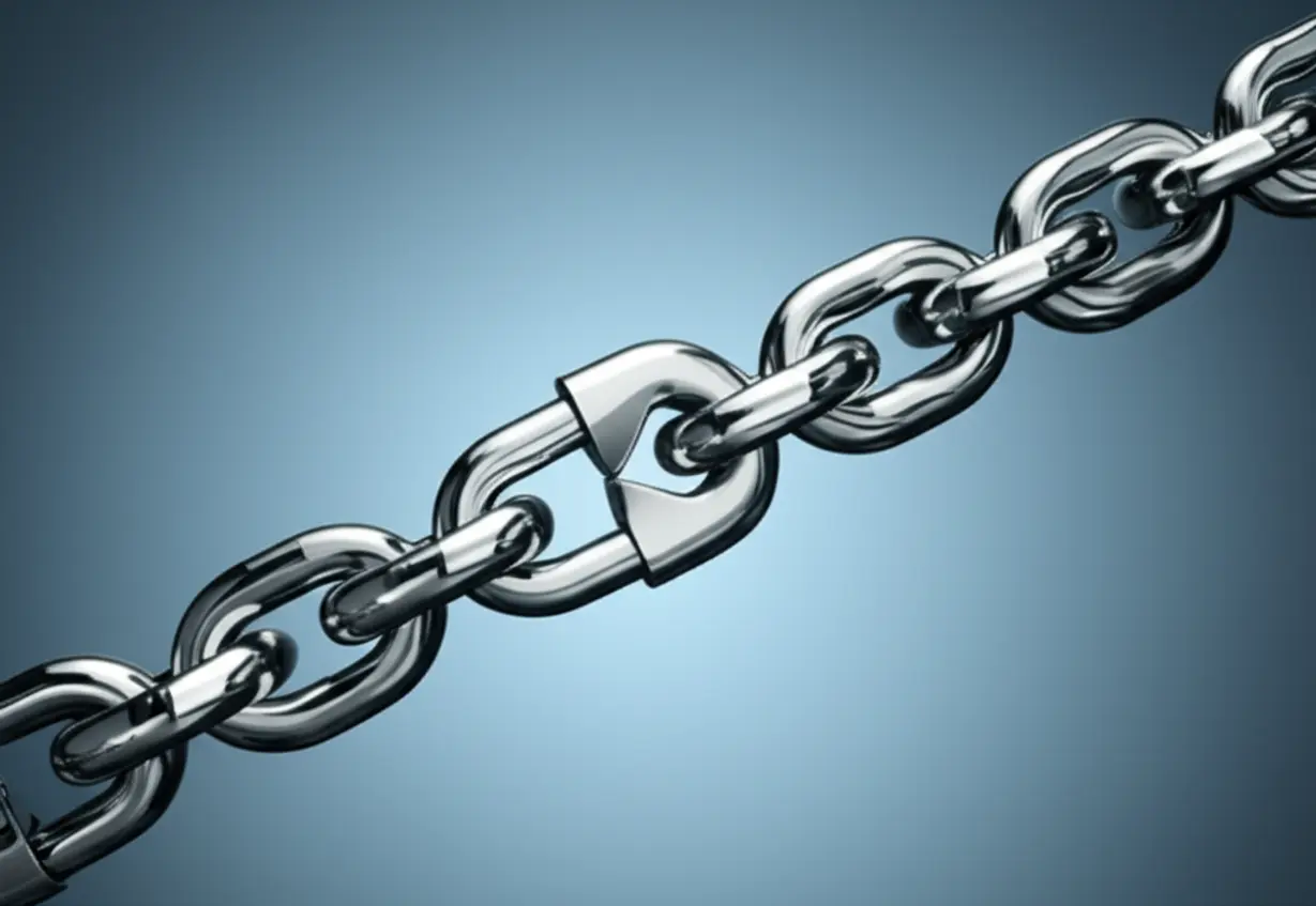 두-법률의-상호-보완-관계를-보여주는-귀여운-3D-이미지.-두-개의-다른-안전-사슬이-서로-맞물려-든든하게-지지하고-있어,-산업안전보건법과-중대재해처벌법이-함께-안전망을-구축함을-나타냅니다.-(두-법률-차이,-안전망)