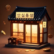 서울시-안심통장-2호-지원을-받는-소상공인-가게를-상징하는-귀여운-3D-이미지.-자영업자-마이너스-통장-혜택으로-사업에-안정을-찾는-모습을-표현했습니다.