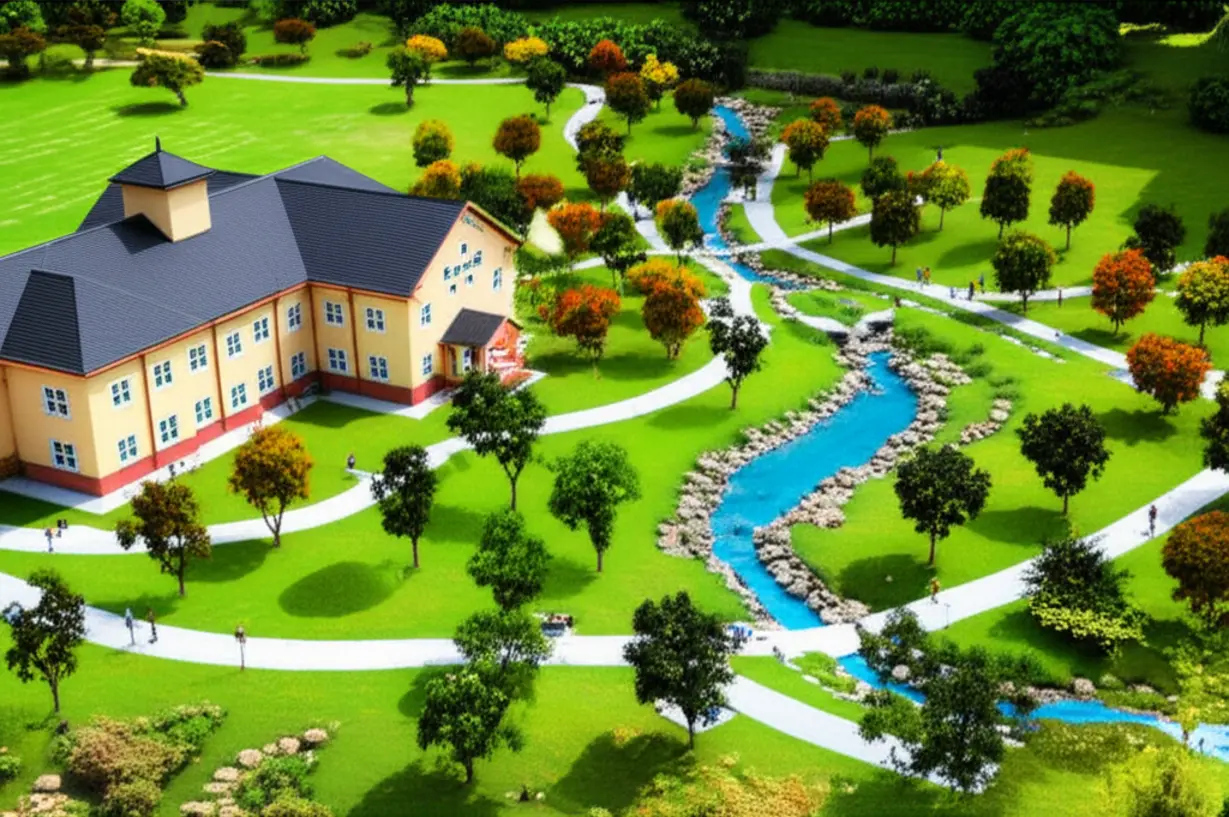 김해-아파트-주변-교육-시설과-쾌적한-공원-모형-(김해-교육,-숲세권,-공원)