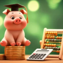 졸업-모자를-쓴-귀여운-3D-돼지-저금통이-금화와-계산기-옆에-앉아-퇴직금-세금-절세-방법을-상징합니다.-안정적인-노후-준비와-퇴직소득세-계산의-중요성을-보여주는-이미지입니다.
