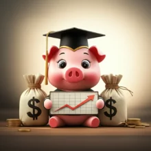귀여운-3D-돼지-저금통이-학사모를-쓰고-재테크-그래프를-보며-ISA-계좌로-노후-자금을-모으는-모습.-세금-혜택과-안정적인-자산-관리를-상징합니다.