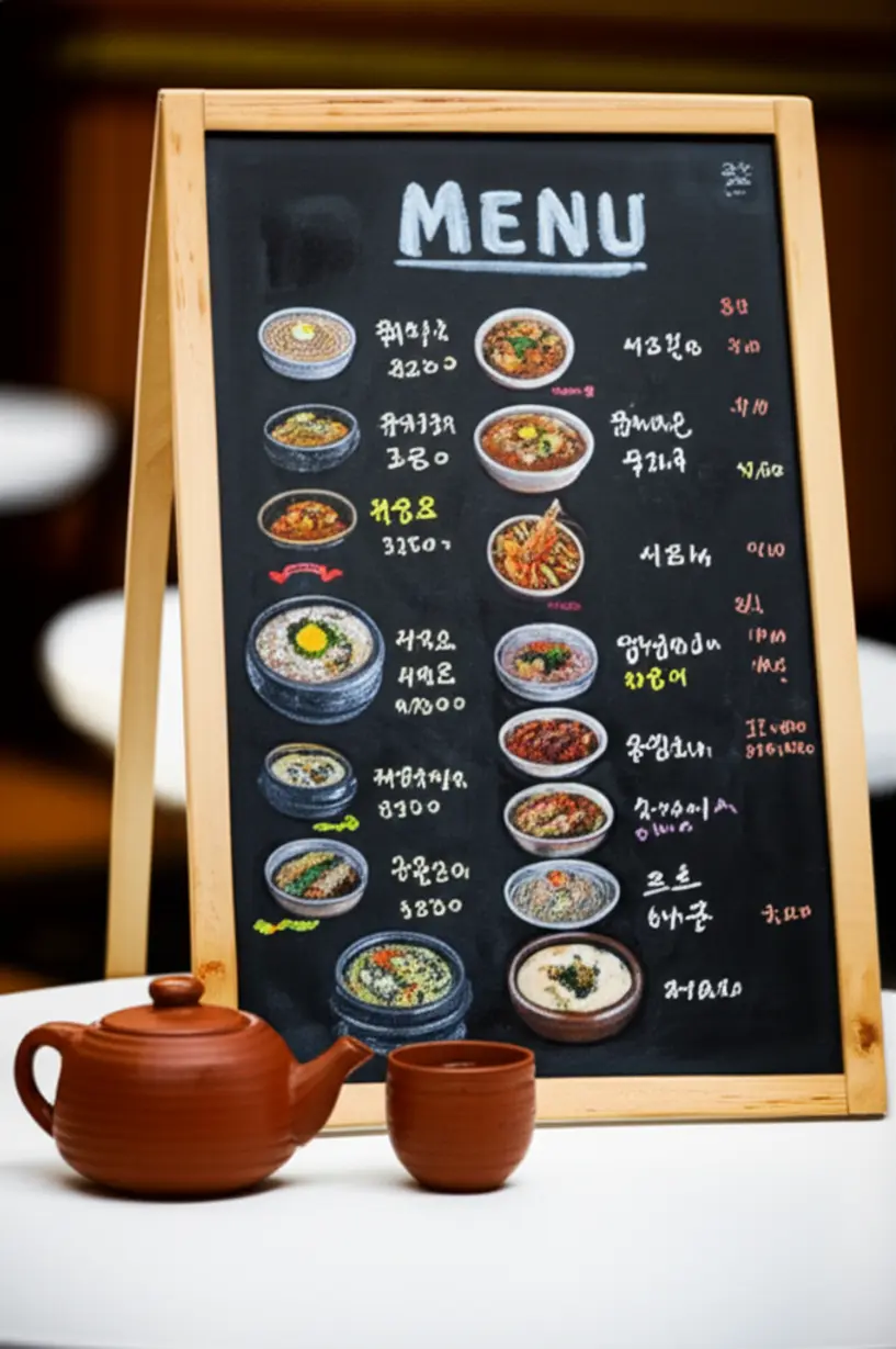 세월의-흔적이-느껴지는-대뽕순대-메뉴판.-국내산-재료를-사용한-다양한-순대-요리가-저렴한-가격에-정성스레-적혀있습니다.-시원한-보리차-주전자도-보입니다.