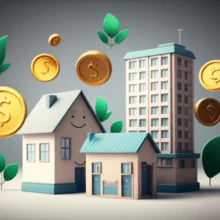 주택,-상가,-아파트-건물이-나란히-서-있고,-주변에-동전과-잎사귀가-떠다니는-모습.-임대사업자-등록-혜택과-절세를-상징합니다.