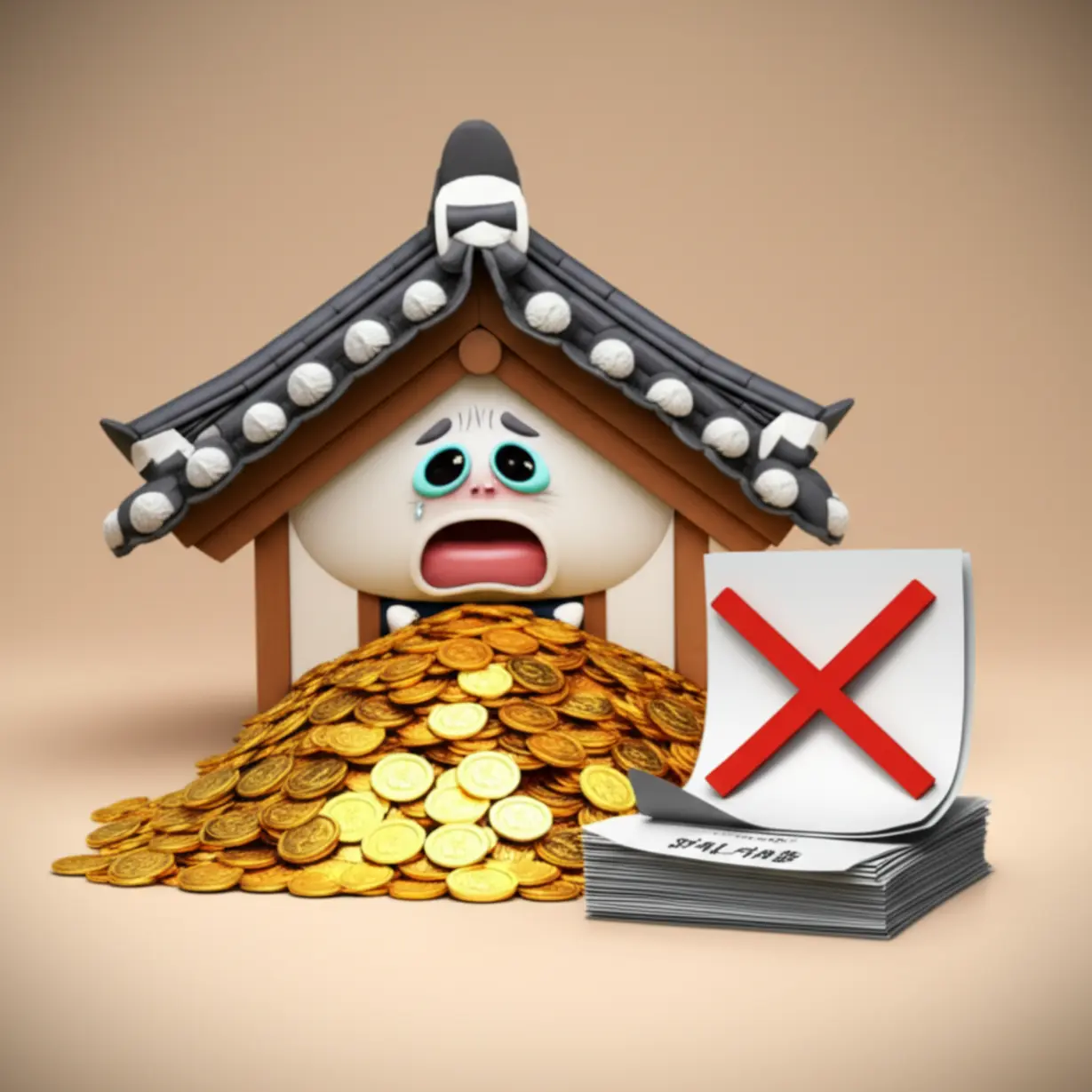 집주인의-전세-퇴거-대출-규제로-인해-전세보증금-반환에-어려움을-겪는-상황을-나타내는-귀여운-3D-한옥-이미지.