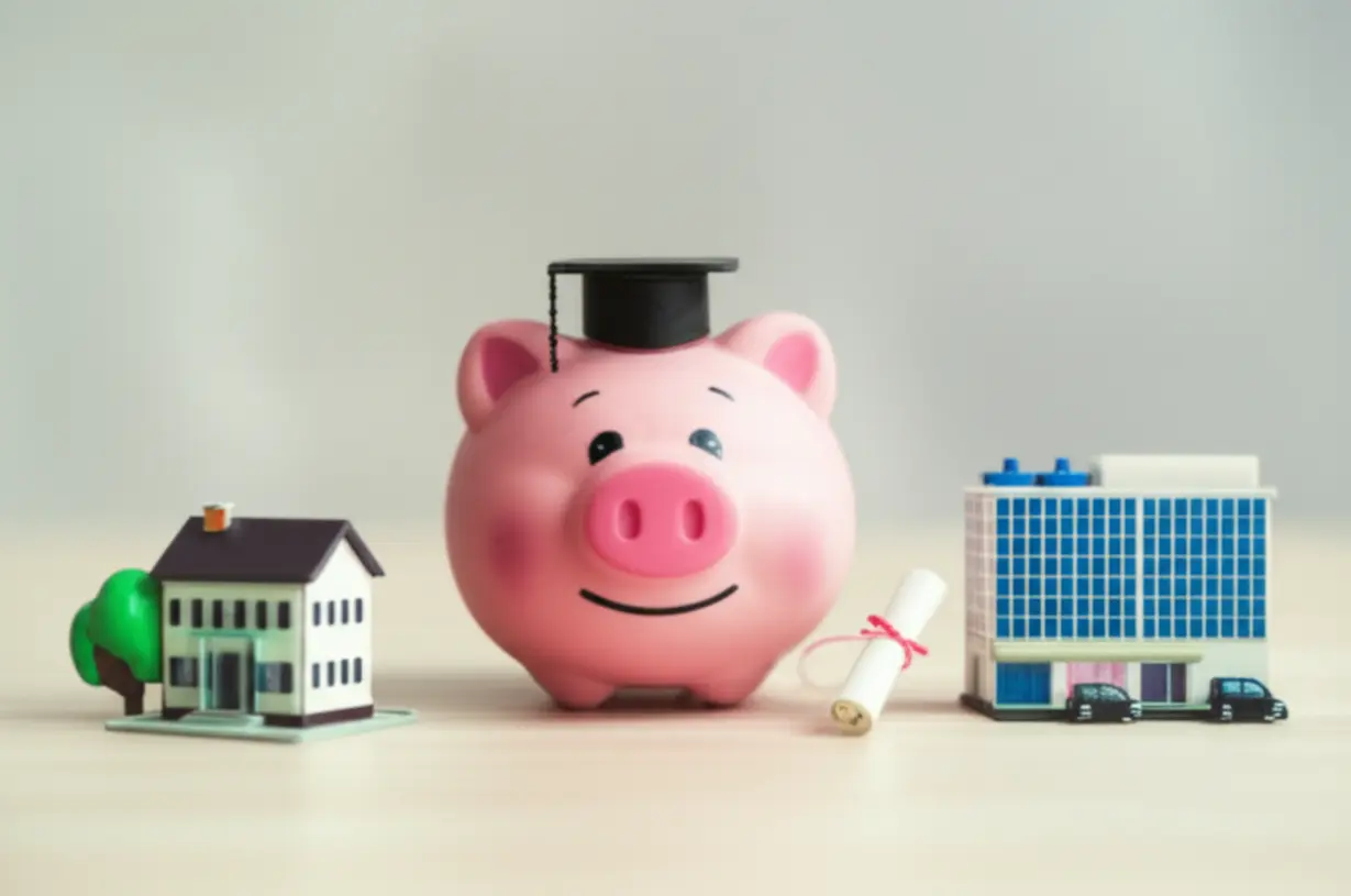 저금통과-주택,-상가,-아파트-미니어처가-놓인-모습.-임대사업자-등록의-중요성과-절세-효과를-나타냅니다.