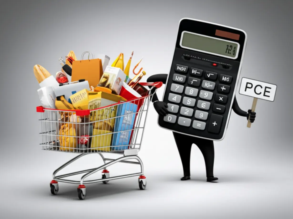 개인소비지출(PCE)-지수의-중요성을-보여주는-귀여운-계산기-캐릭터.-다양한-소비재와-서비스-가격-변동을-측정하는-모습을-나타냅니다.