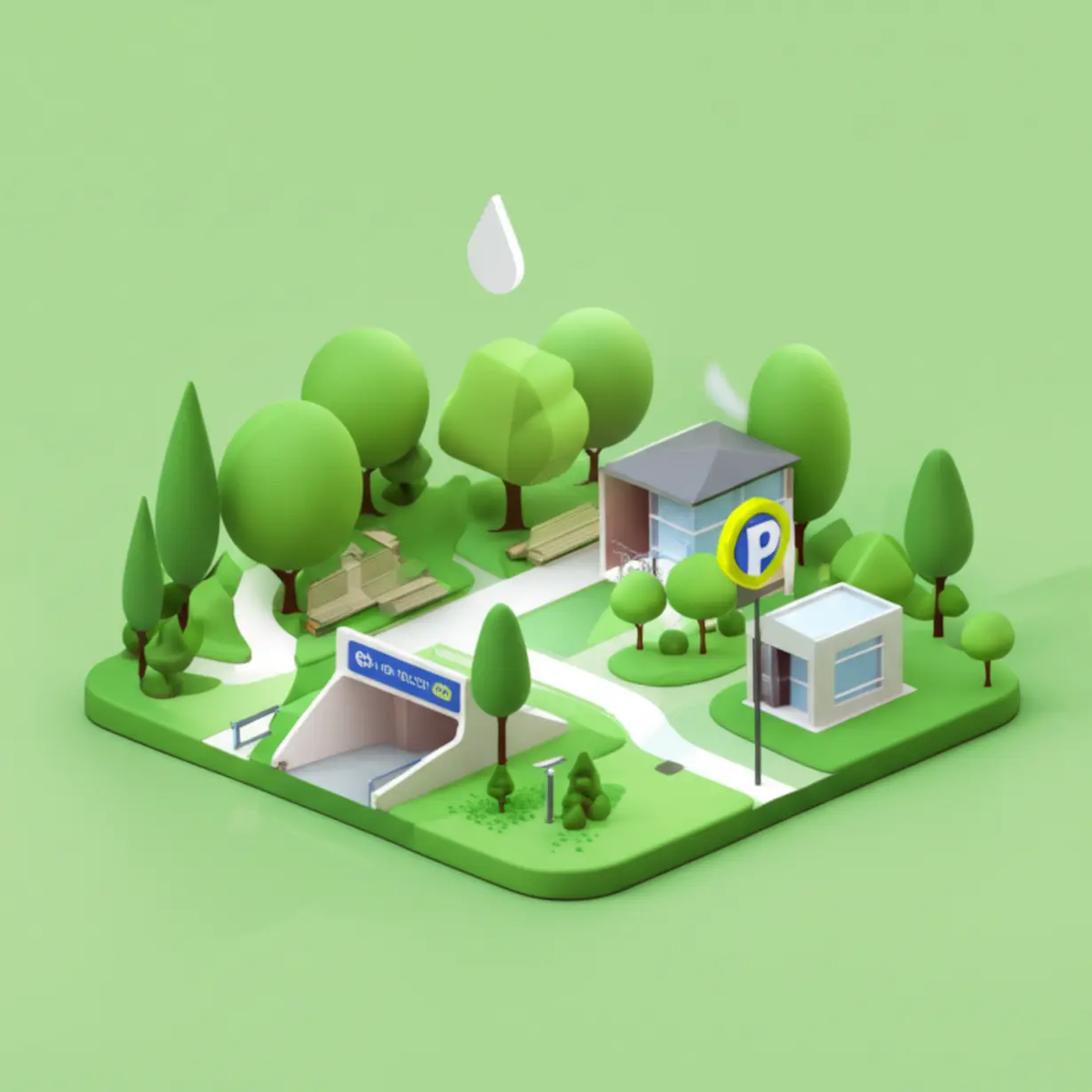 은마아파트-재건축-단지-내에-조성될-공원,-공영주차장,-도서관,-저류조-등-공공-시설물을-표현한-3D-이미지