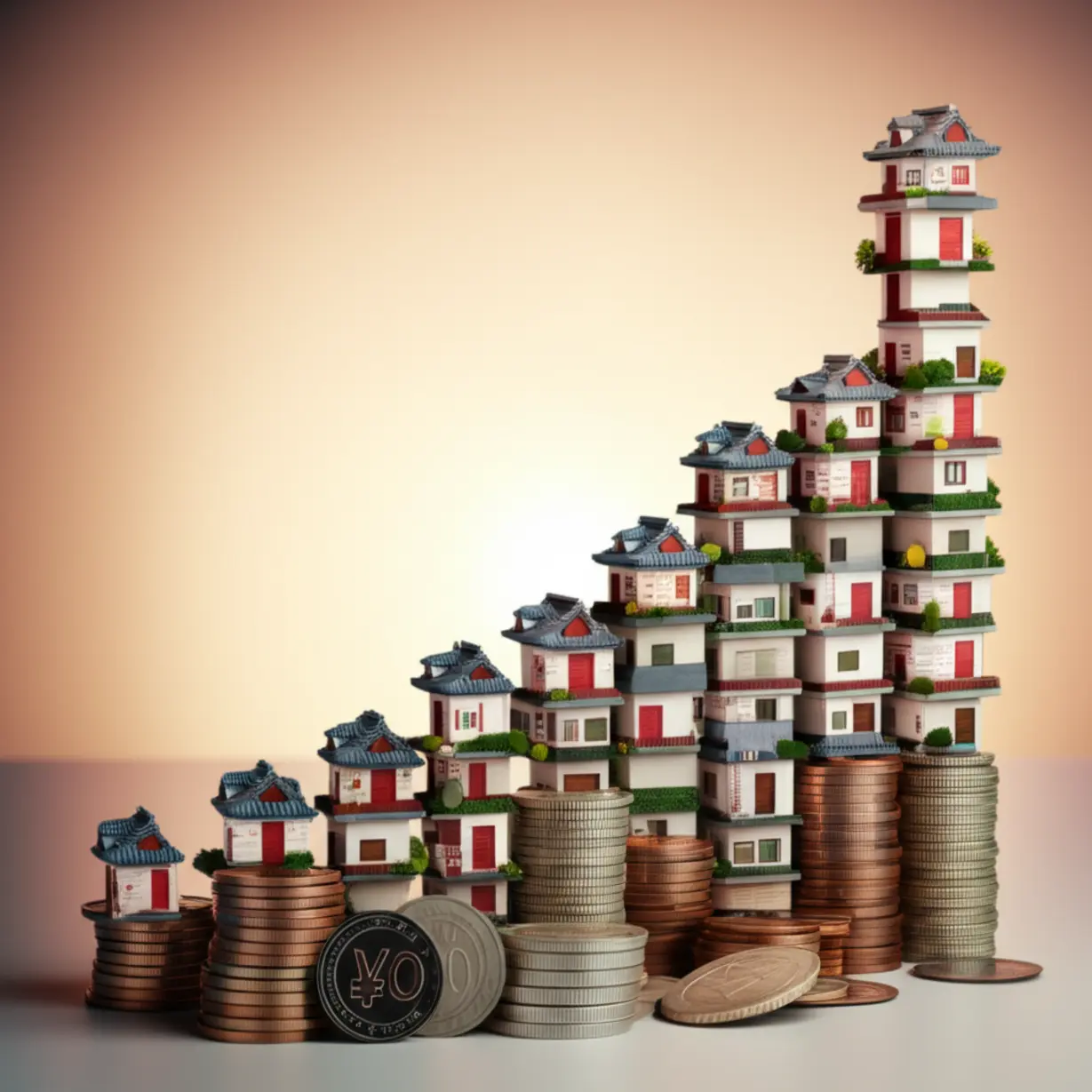 외국인-주택-매입-증가-추세를-보여주는-깔끔한-막대-그래프와-다양한-외국-화폐-동전.-외국인-부동산-투기가-늘어나는-배경을-시각적으로-설명합니다.