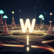 빛나는-3D-'W'-문자,-미래-기회와-연결된-온라인-세상-표현,-박경철-강연-핵심-메시지