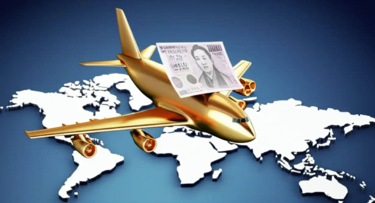 대한항공-70조-구매-계약의-엄청난-규모를-상징하는-황금빛-비행기와-돈다발-이미지