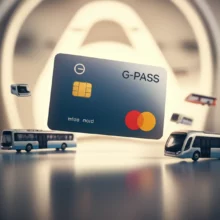 경기도-어르신-교통비-지원을-상징하는-밝고-현대적인-G-PASS-카드와-대중교통-미니어처들이-떠다니는-모습