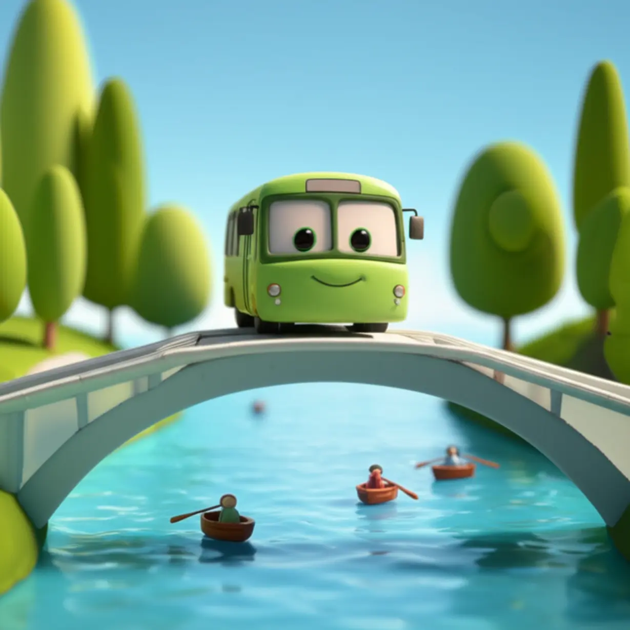 기후동행카드로-이용할-수-있는-귀여운-한강버스가-아름다운-한강-다리를-건너는-모습.-서울의-새로운-대중교통-수단과-여유로운-풍경.