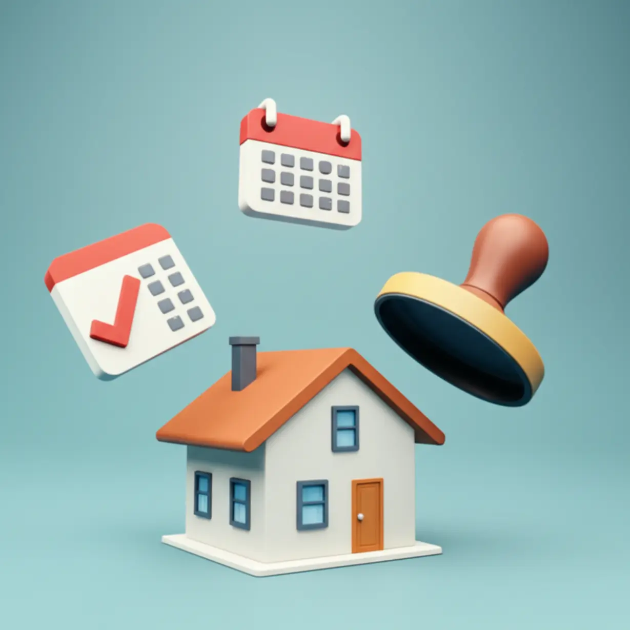 전입신고와-확정일자를-상징하는-귀여운-아이콘들이-있는-집.-보증금-보호를-위한-임차인-대항력의-필수-요건인-전입신고와-확정일자를-시각적으로-표현하여-어르신들이-쉽게-이해하도록-돕습니다.