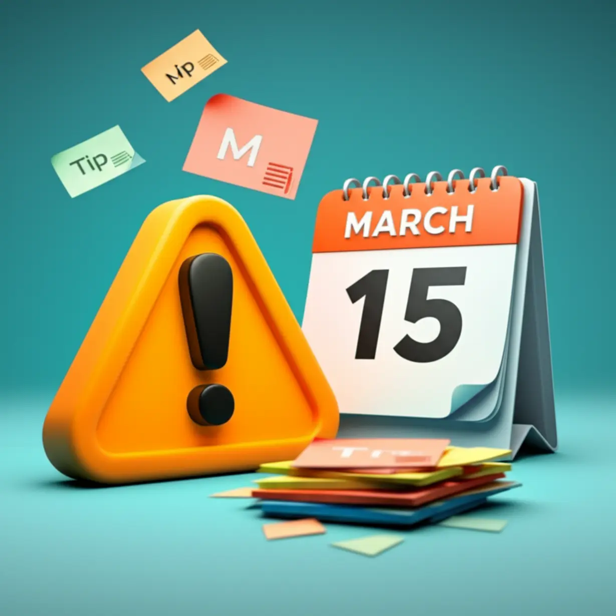 3월-중순-발급-가능-시기와-PDF-저장,-간편-인증-등-홈택스-발급-시-유의할-점을-알리는-귀여운-3D-주의표지판과-달력-이미지.