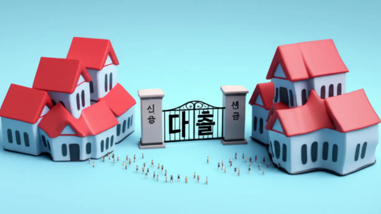 전세가-상승의-지역별-다른-원인을-보여주는-귀여운-3D-이미지,-서울은-대출-규제,-지방은-세금-때문에-전세-수요가-늘어나는-모습을-묘사