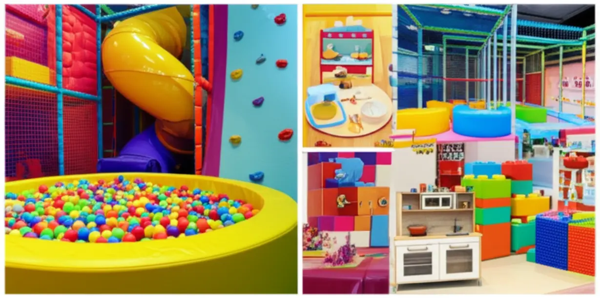 볼풀장,-클라이밍,-소꿉놀이,-레고존-등-다양한-놀이시설이-갖춰진-서울형-키즈카페,-아이들이-즐겁게-체험할-수-있는-공간